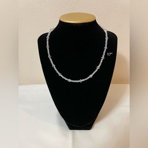 3mm+6mm Glass Crystal Beaded 17” Necklace/choker